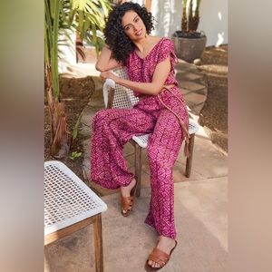 NWOT Soft Surroundings Poppy Jumpsuit in Rosella Fuschia